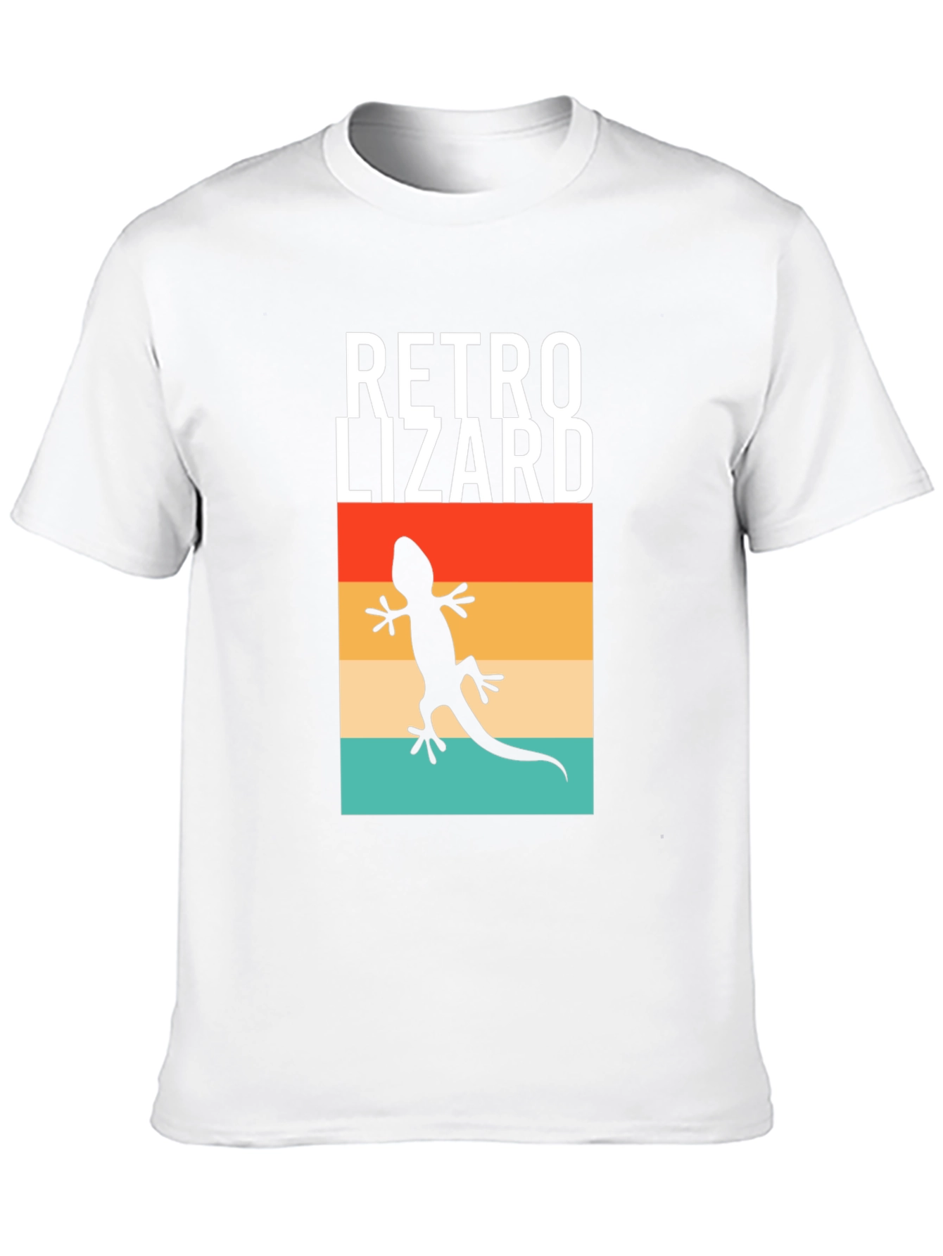 Retro Lizard Graphic Tee - Black Cotton T-Shirt
