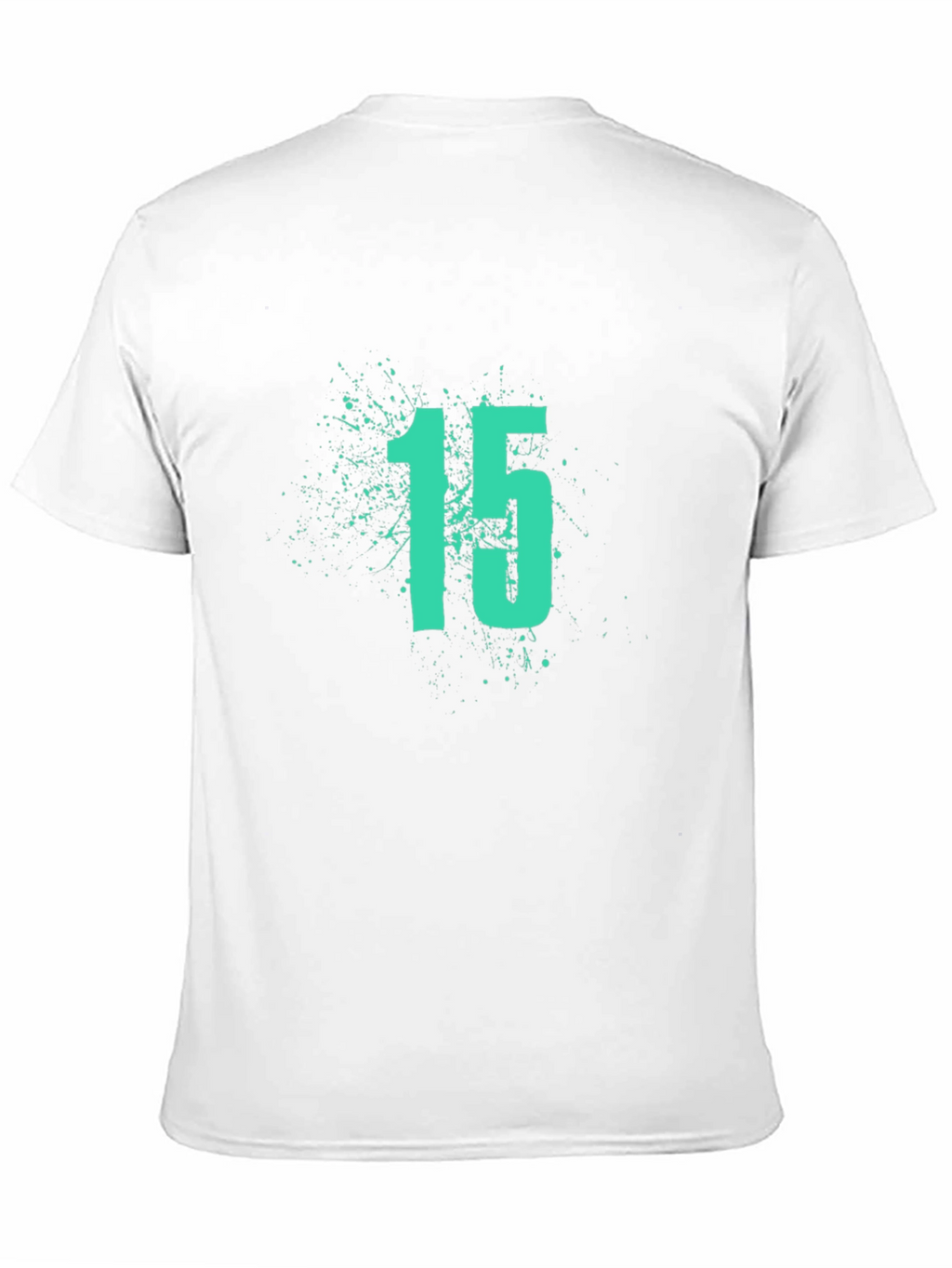 Mens Black T-Shirt with Number 15 Graphic