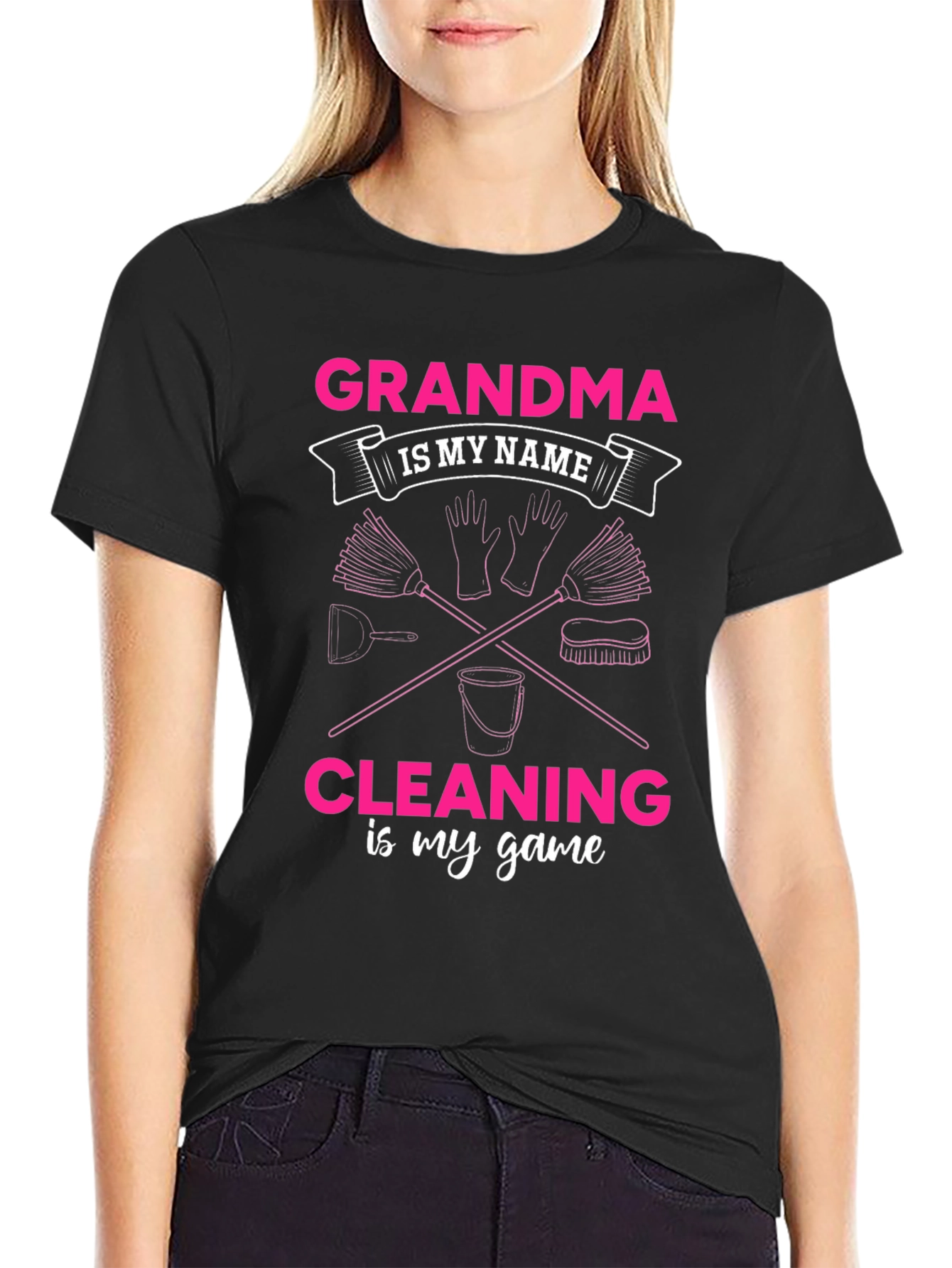 Grandma Cleaning Game T-Shirt