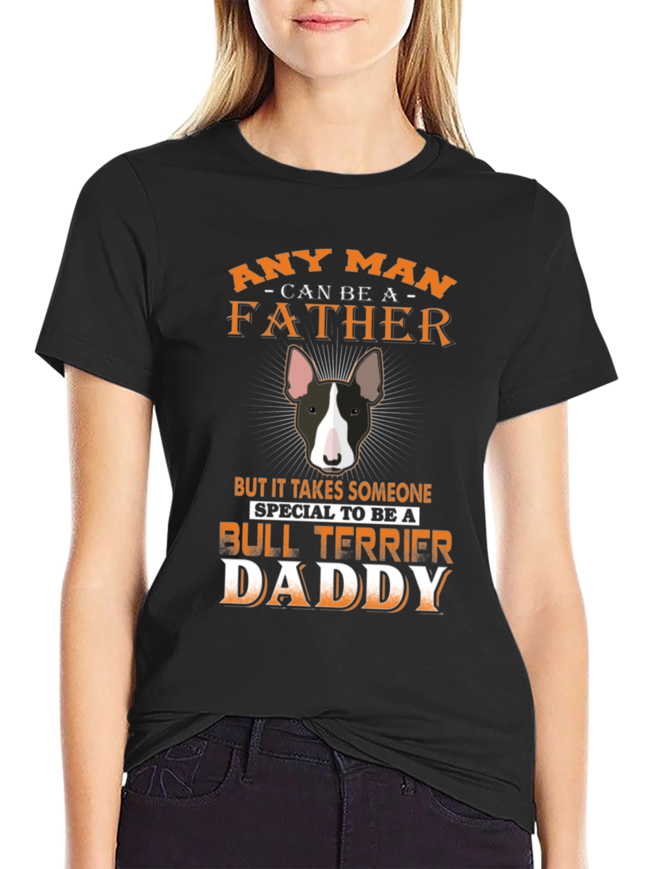 Bull Terrier Daddy T-Shirt - Special Fathers Day Gift