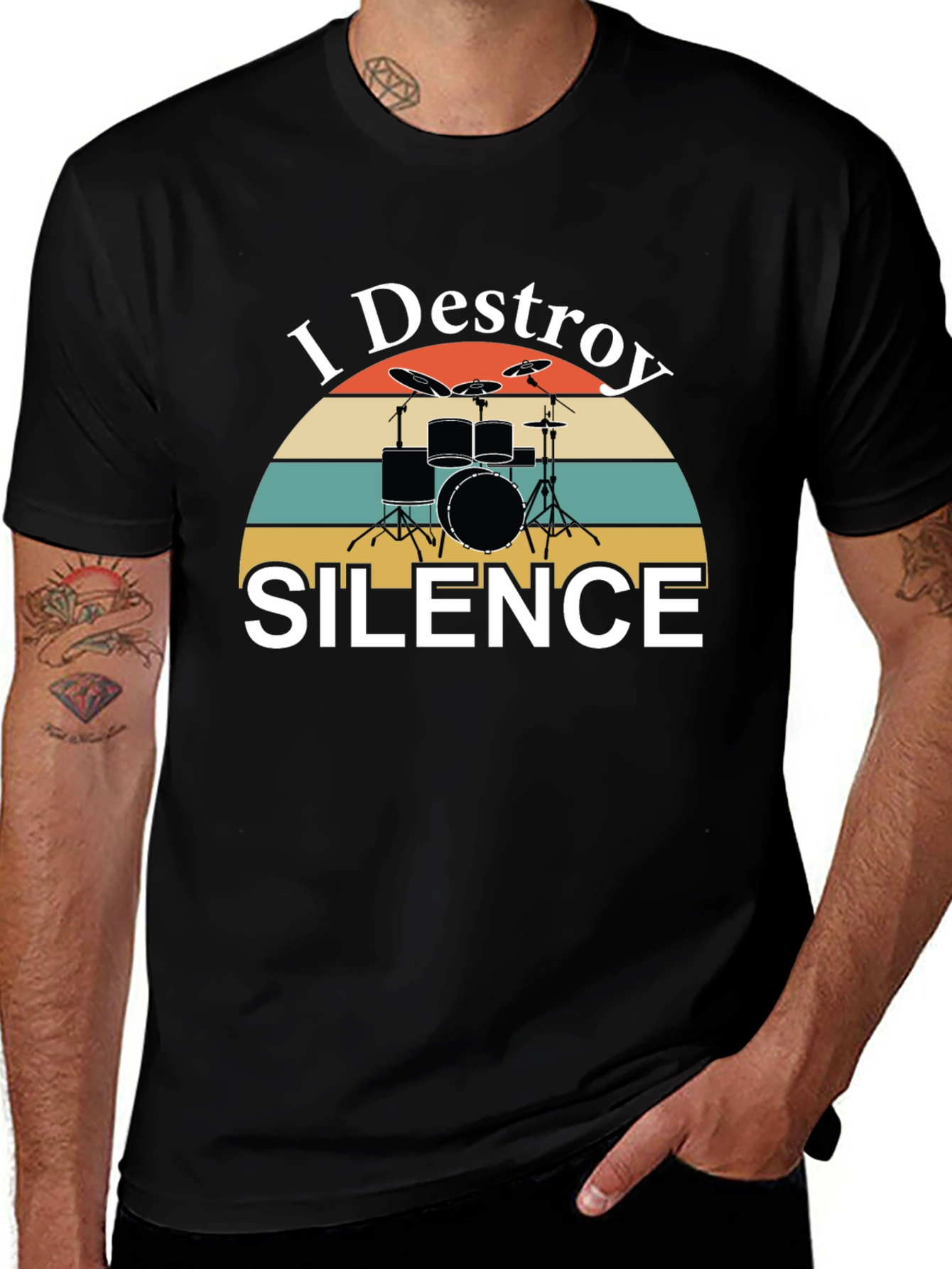 I Destroy Silence Drummer T-Shirt