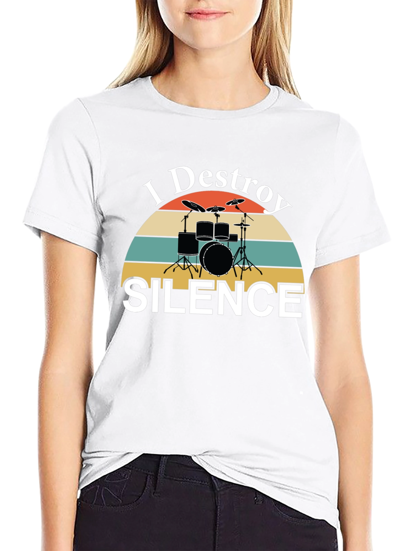 I Destroy Silence Drummer T-Shirt
