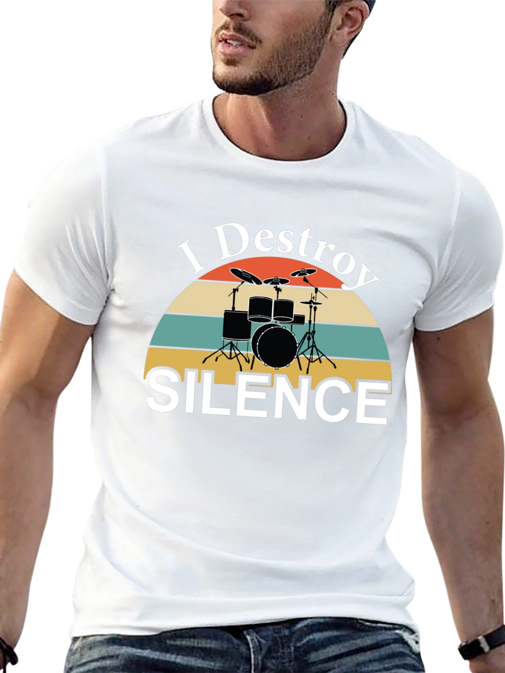 I Destroy Silence Drummer T-Shirt