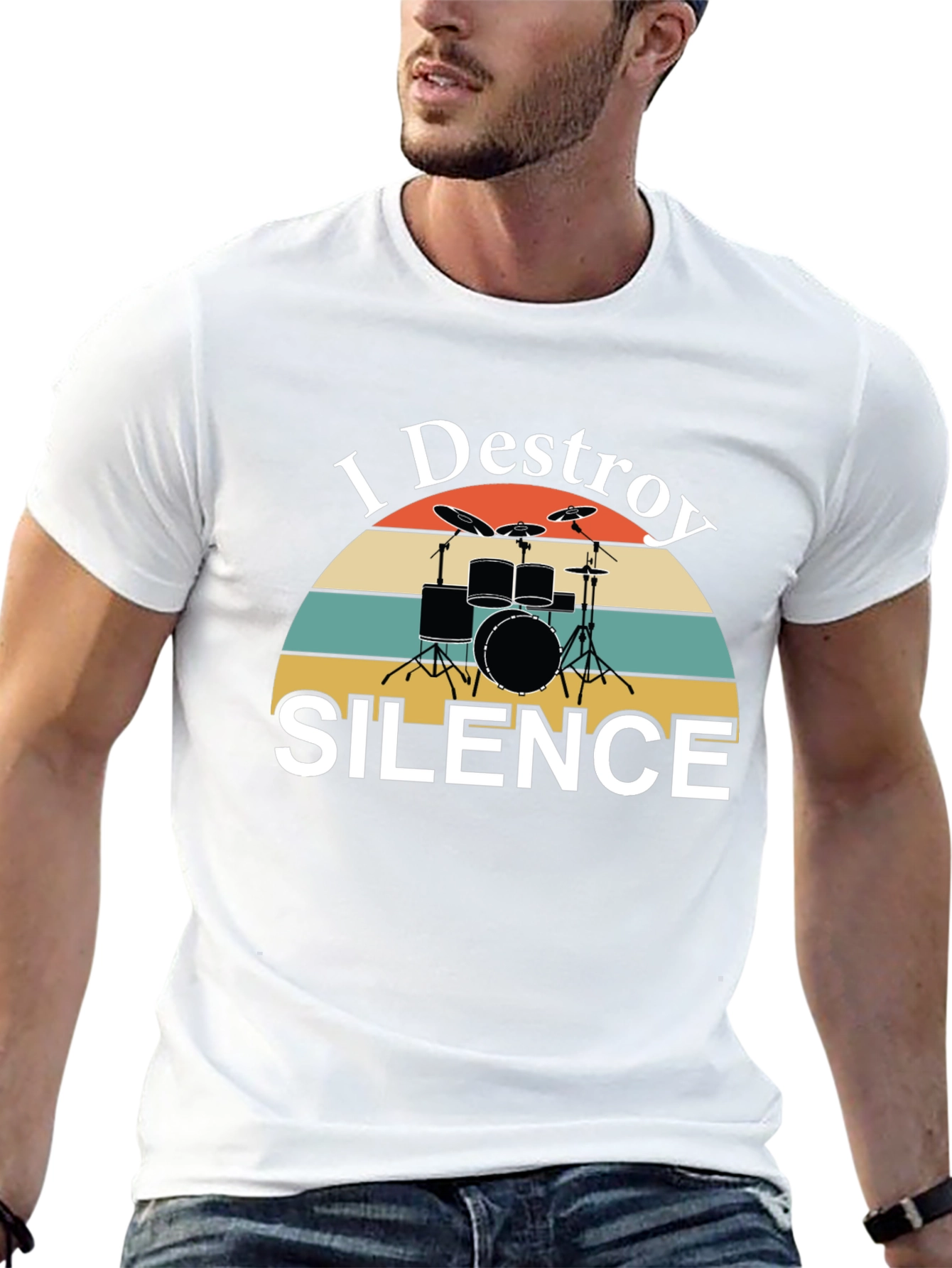 I Destroy Silence Drummer T-Shirt