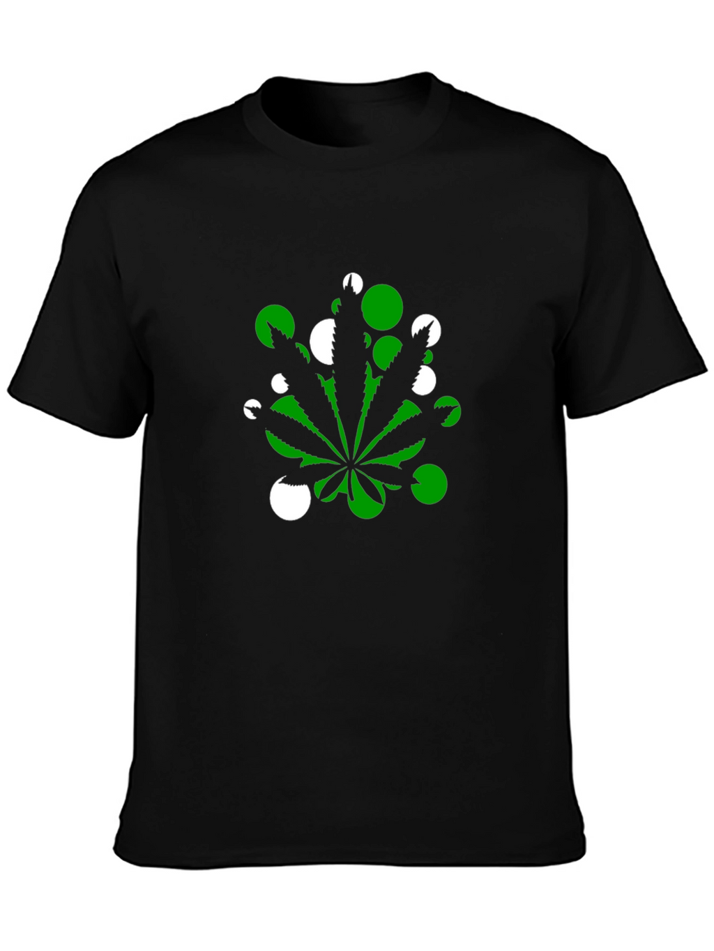 Marijuana Leaf T-Shirt - Green & White