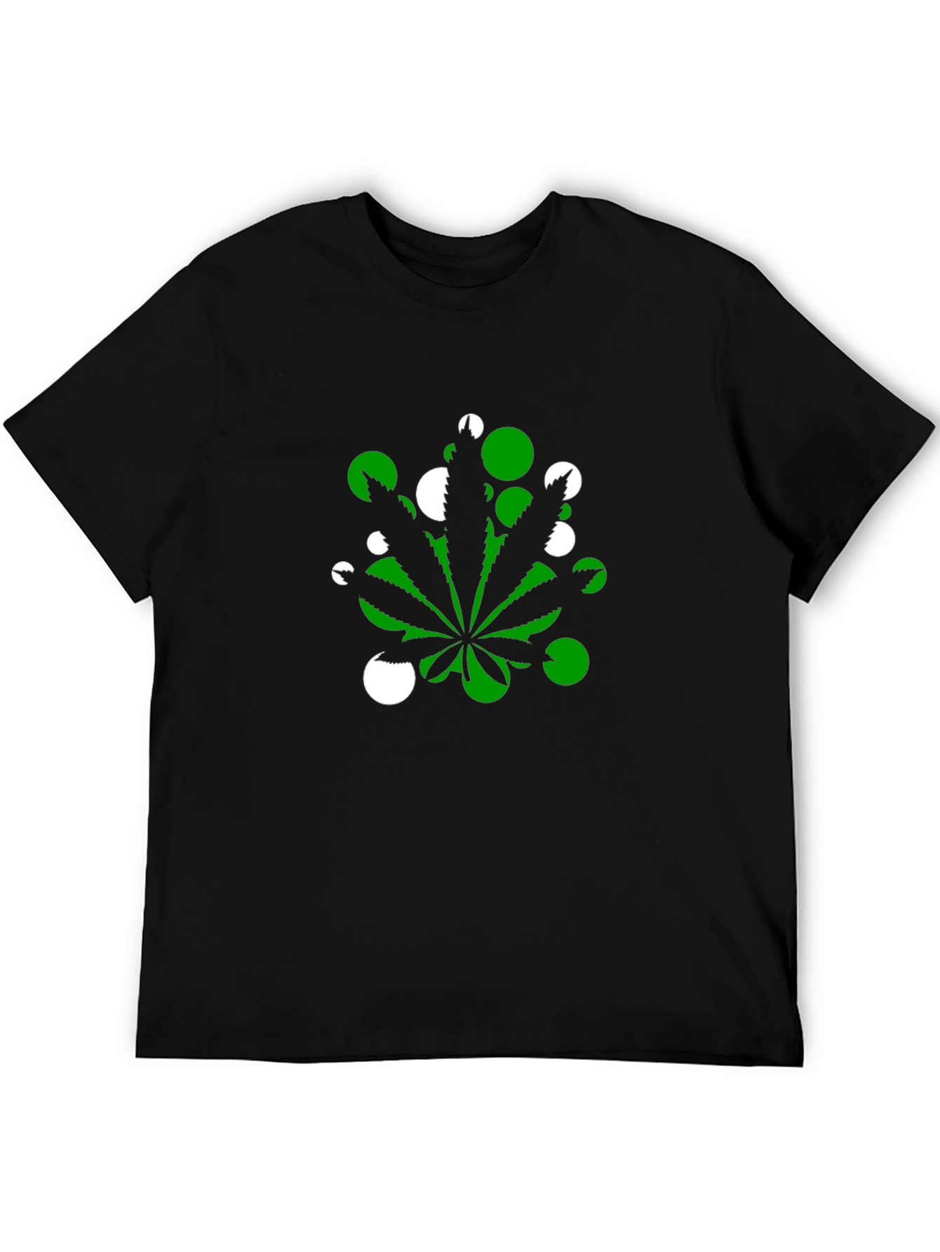 Marijuana Leaf T-Shirt - Green & White