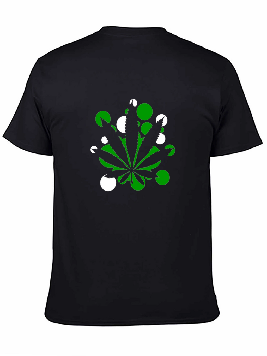 Marijuana Leaf T-Shirt - Green & White