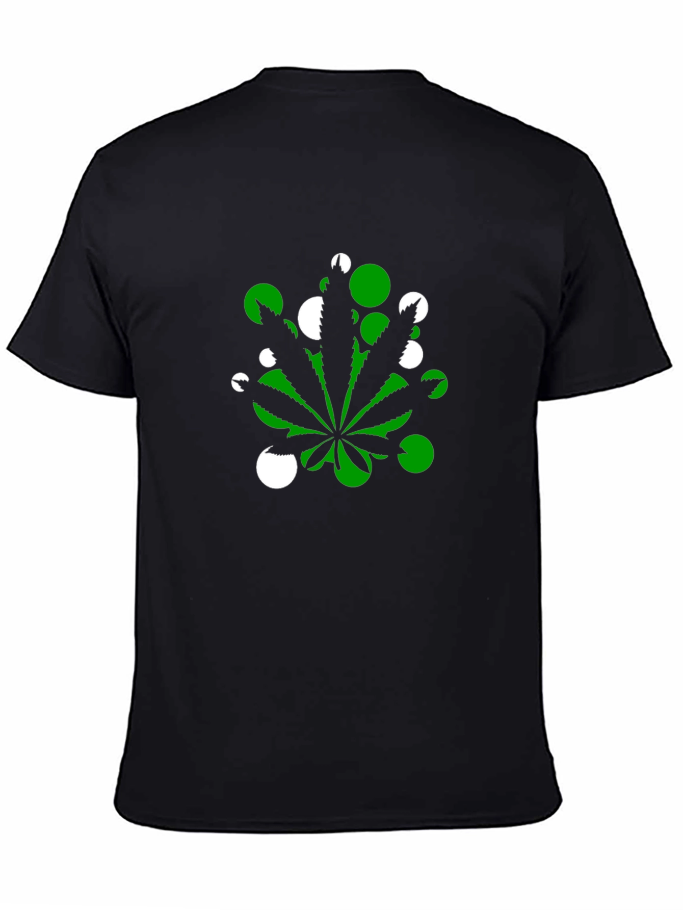 Marijuana Leaf T-Shirt - Green & White