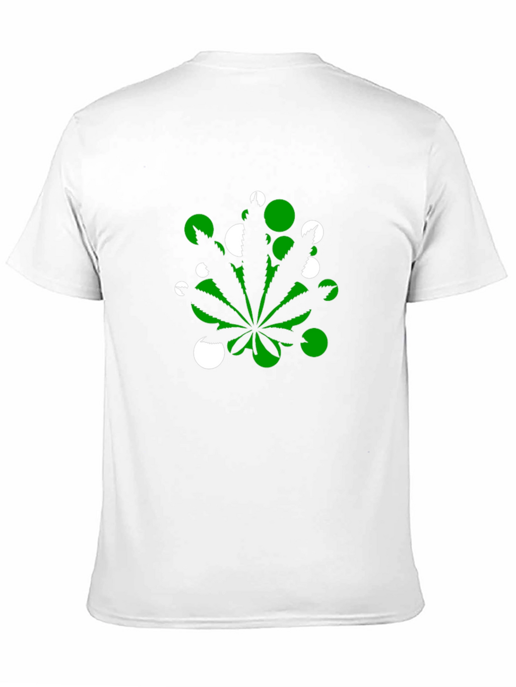 Marijuana Leaf T-Shirt - Green & White