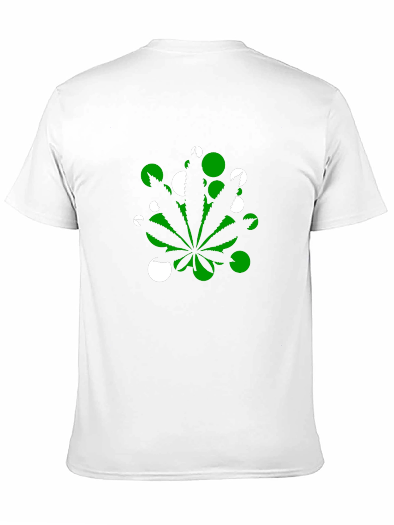 Marijuana Leaf T-Shirt - Green & White