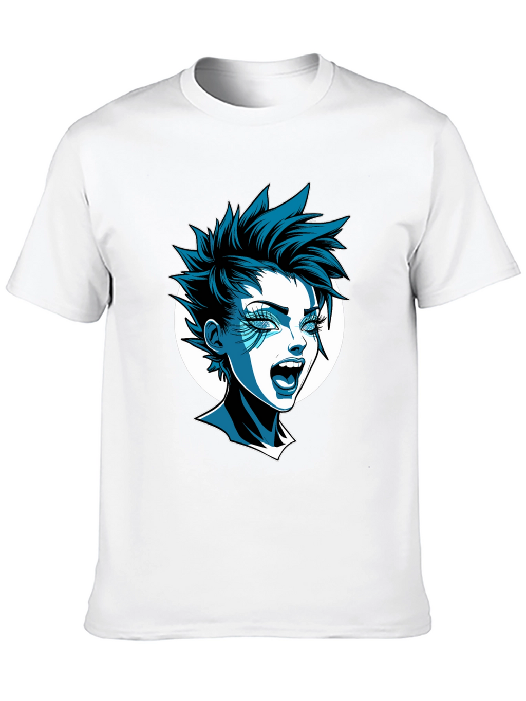 Edgy Cartoon Graphic Tee - Black