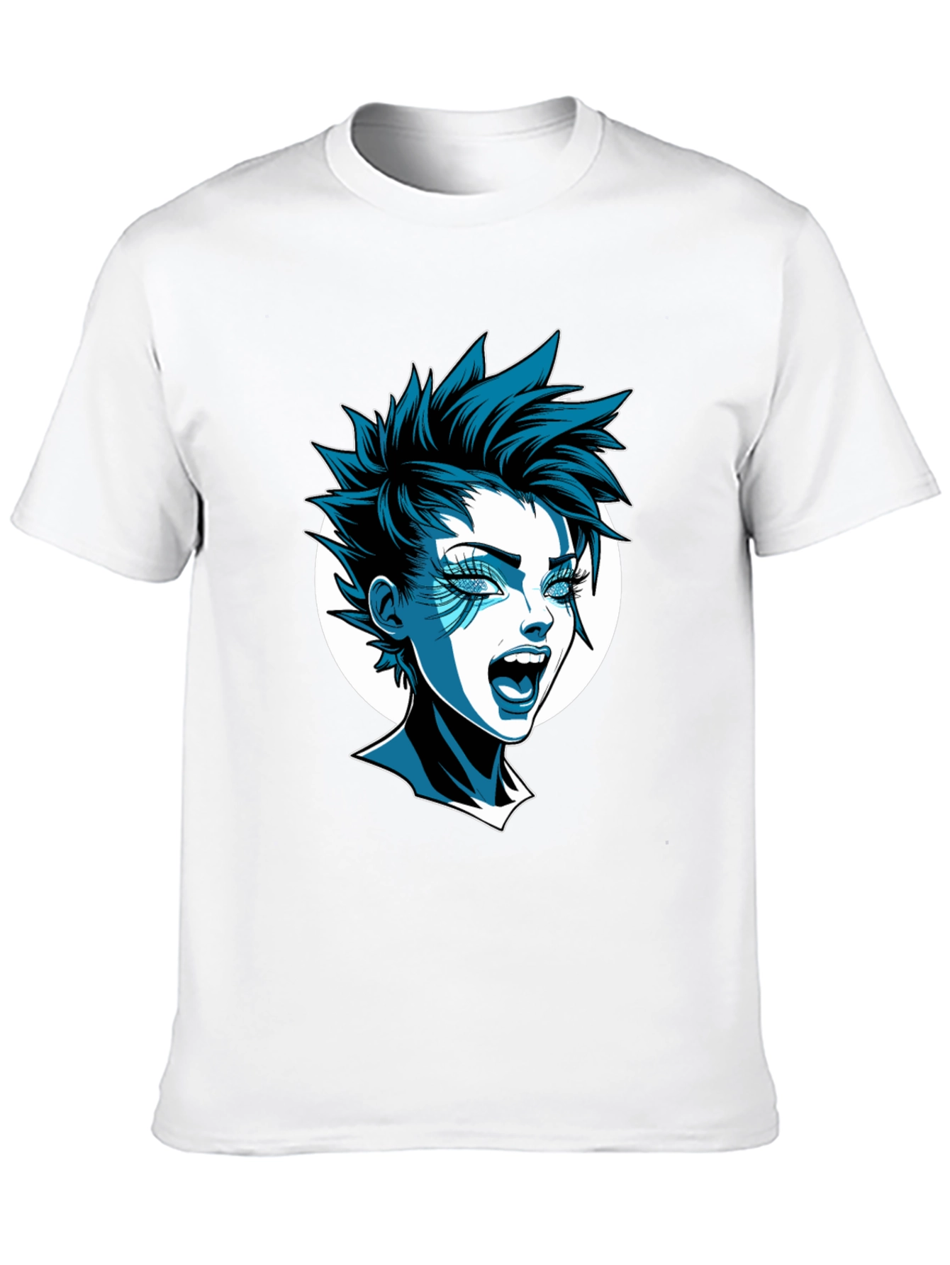 Edgy Cartoon Graphic Tee - Black