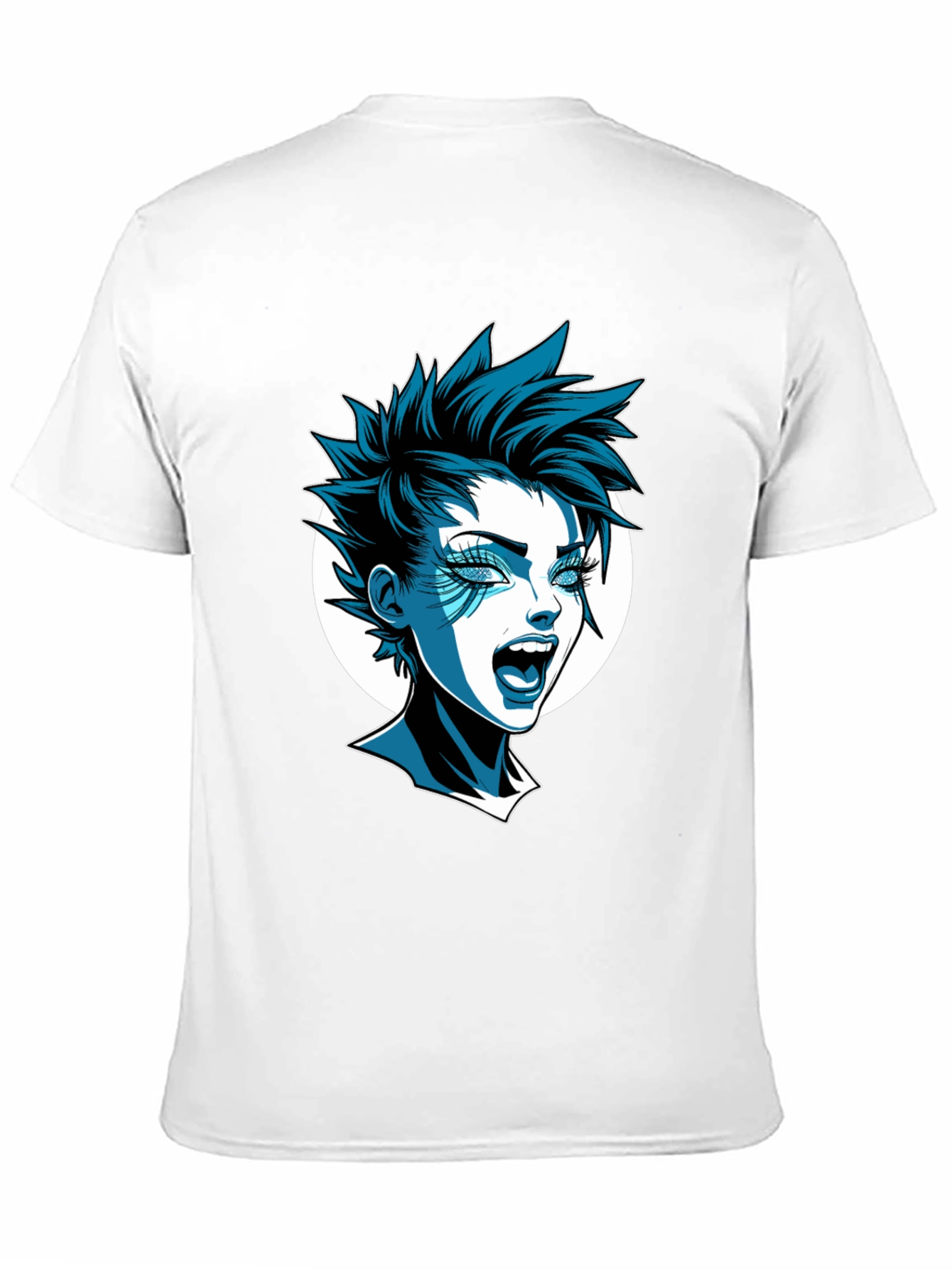 Edgy Cartoon Graphic Tee - Black