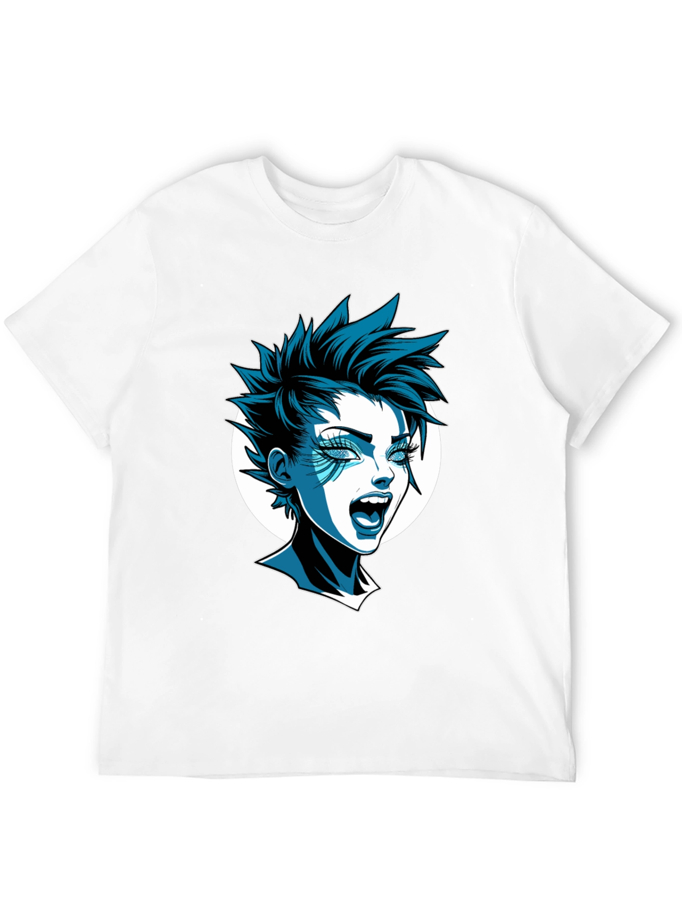 Edgy Cartoon Graphic Tee - Black