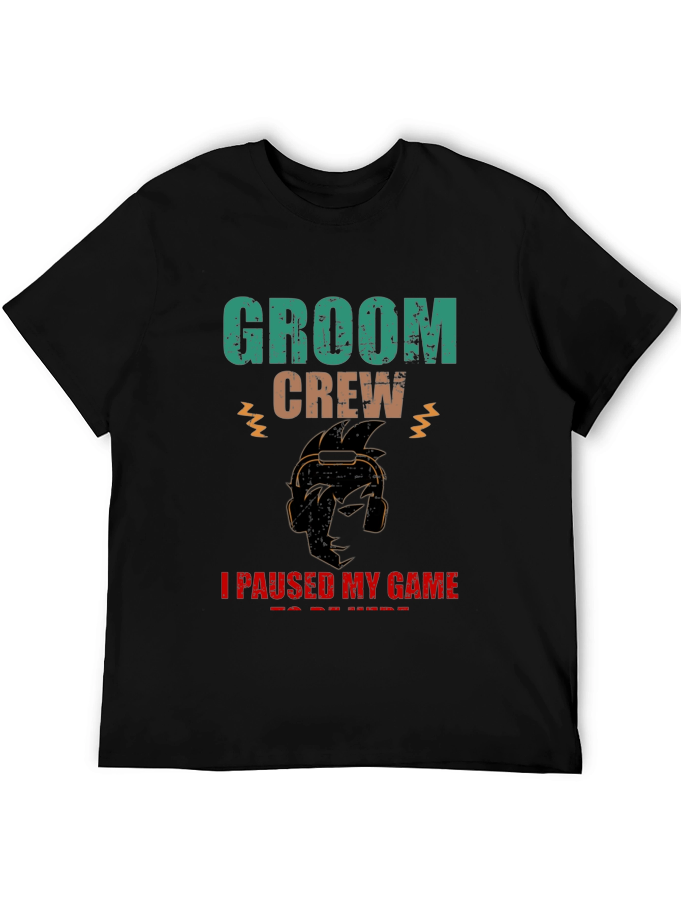 Groom Crew Gamer Graphic T-Shirt