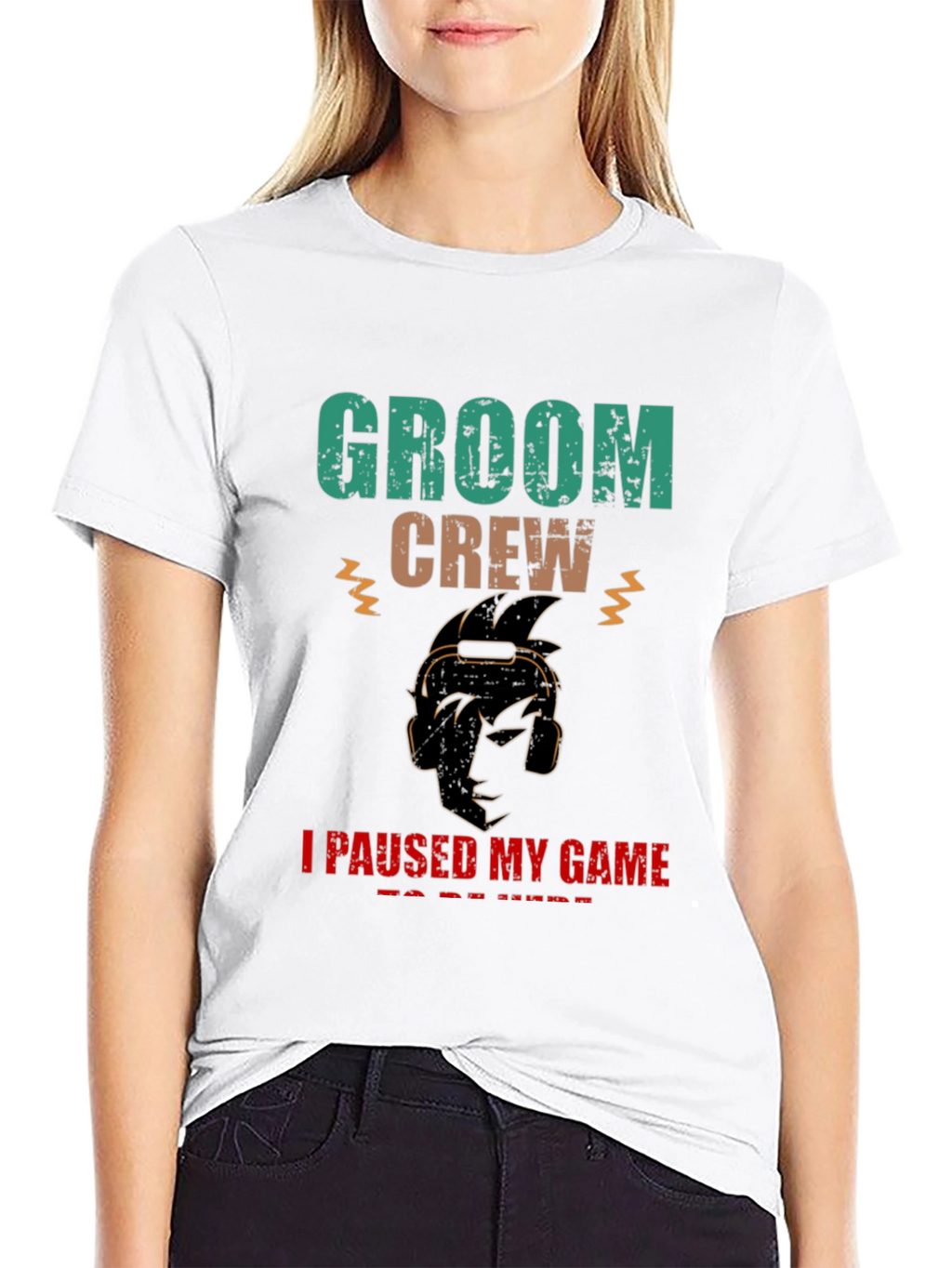 Groom Crew Gamer Graphic T-Shirt