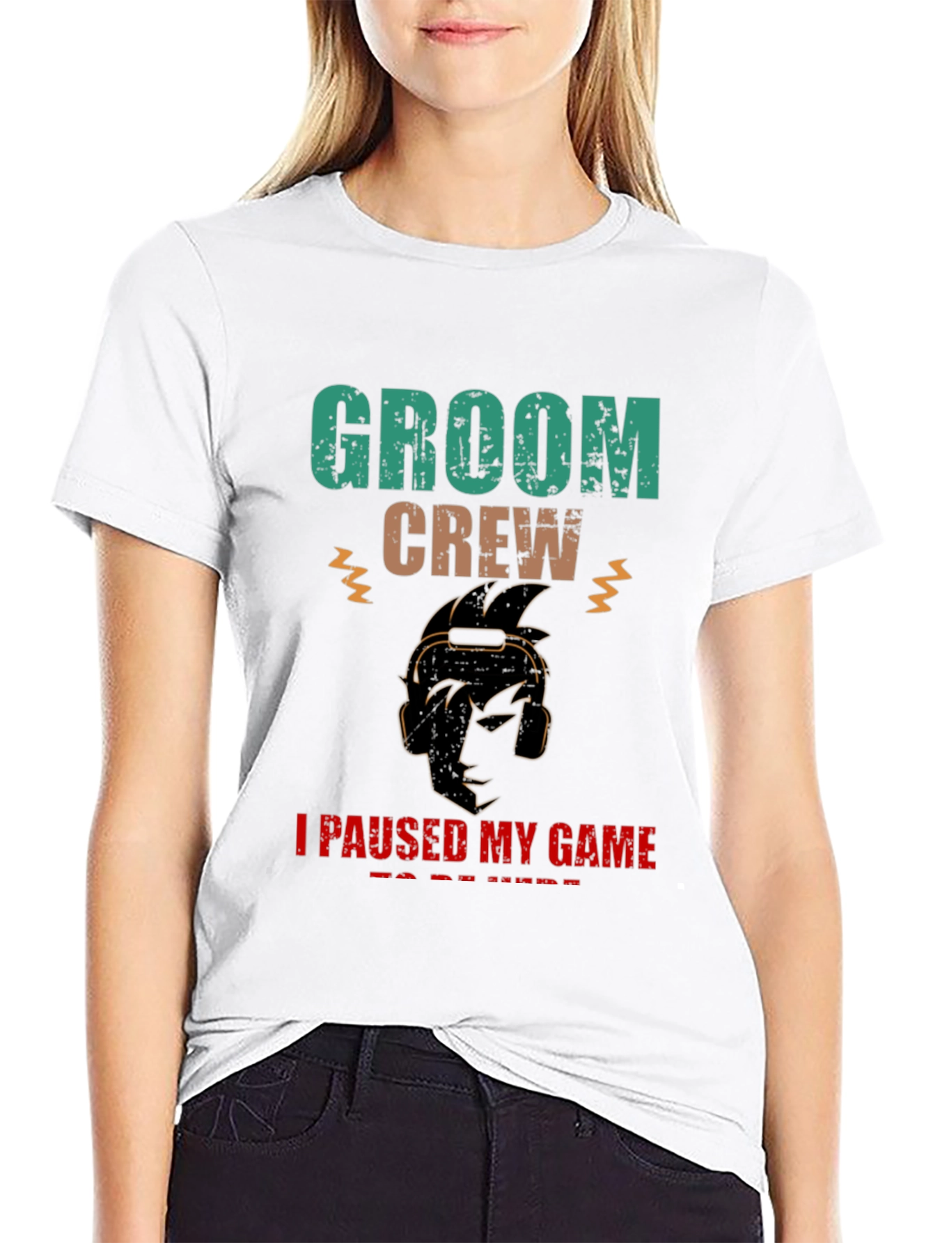 Groom Crew Gamer Graphic T-Shirt