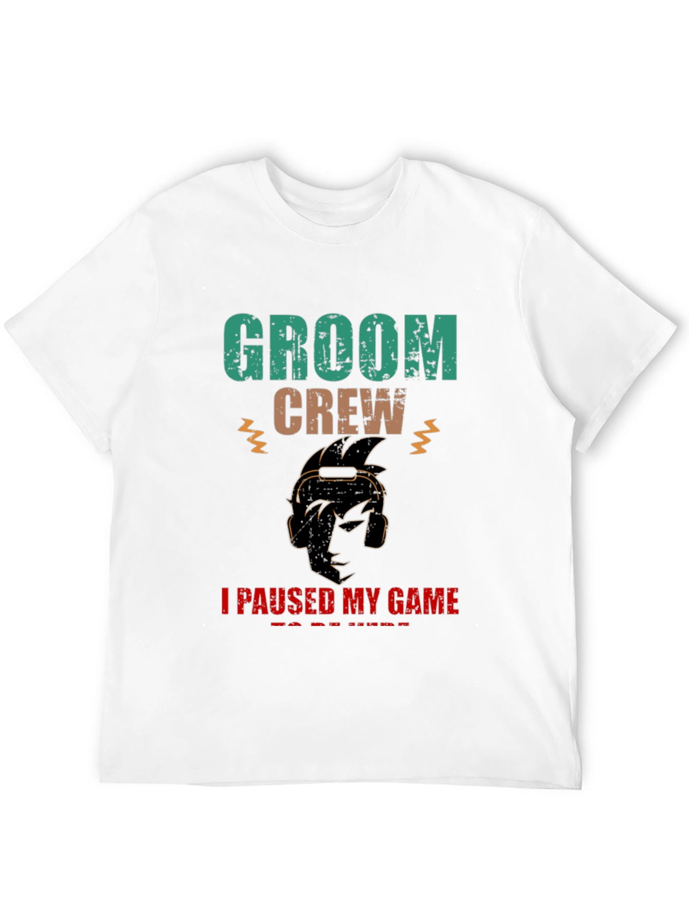 Groom Crew Gamer Graphic T-Shirt