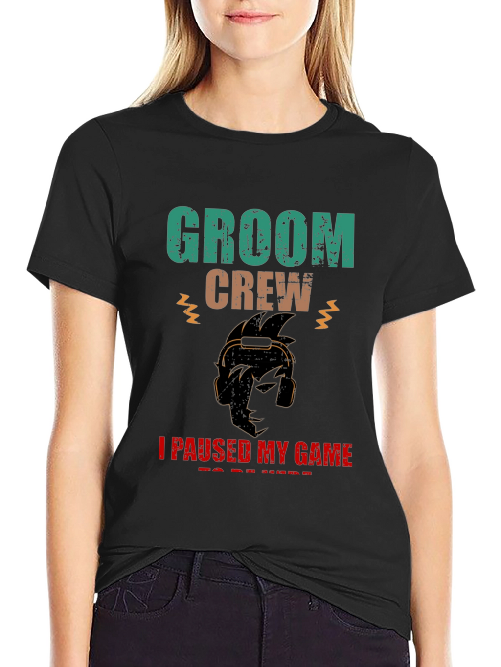 Groom Crew Gamer Graphic T-Shirt