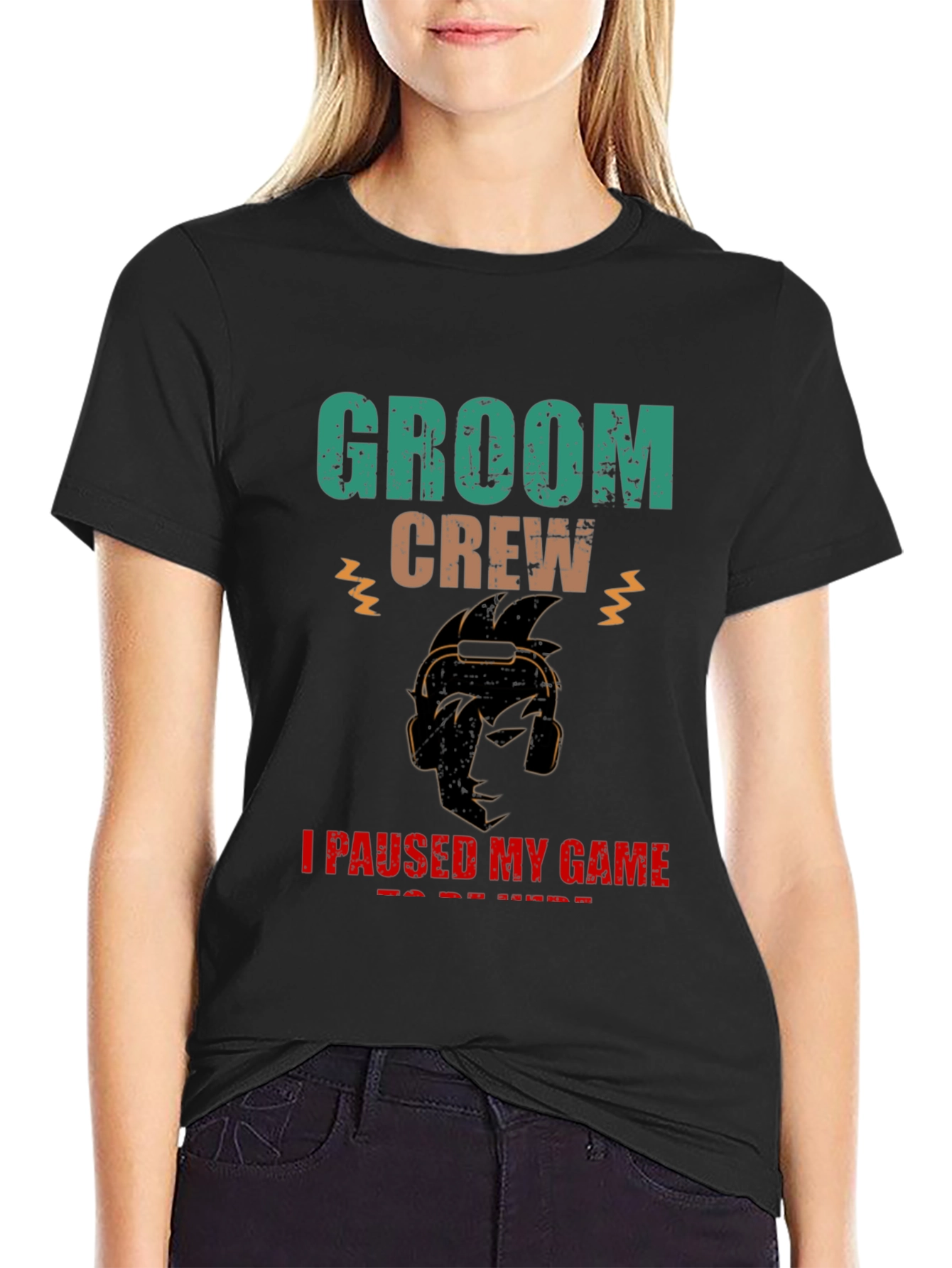 Groom Crew Gamer Graphic T-Shirt