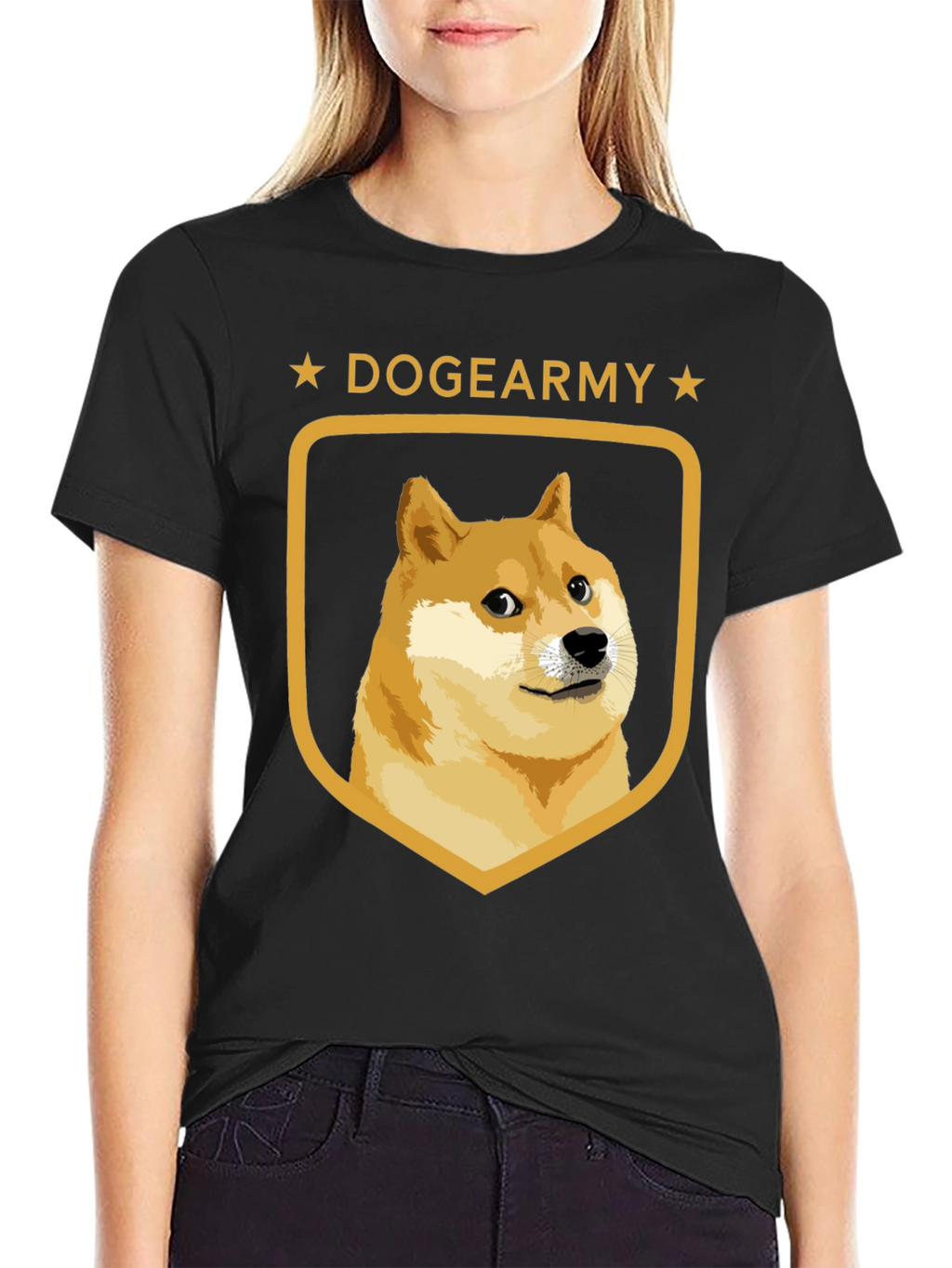 DogeArmy T-Shirt - Black Crew Neck Tee