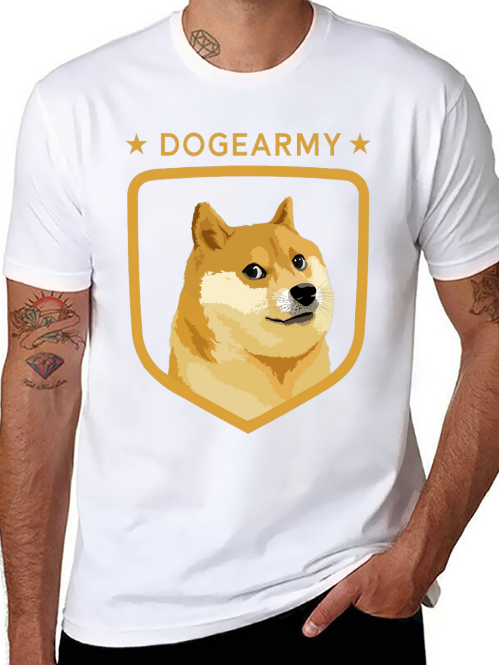 DogeArmy T-Shirt - Black Crew Neck Tee