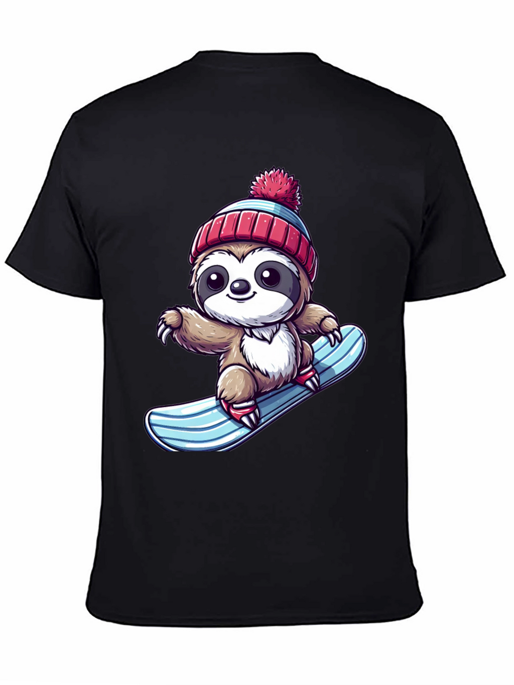 Sloth Snowboarder Graphic Tee - Cool & Fun!