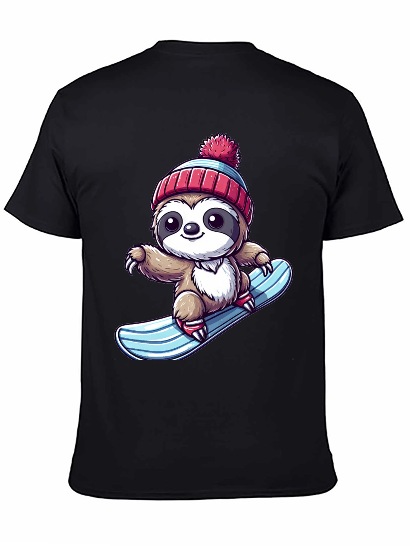 Sloth Snowboarder Graphic Tee - Cool & Fun!