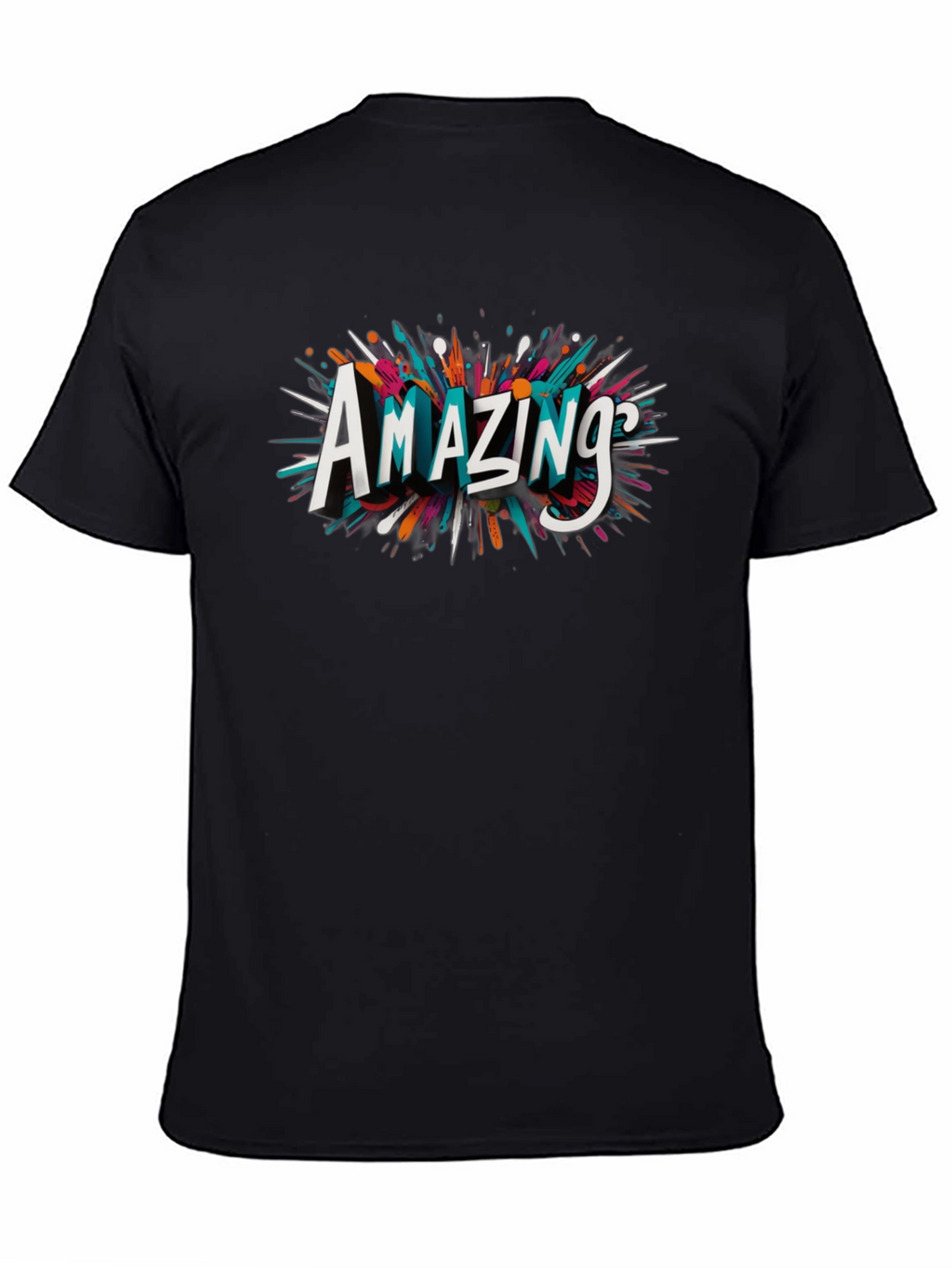 Amazing Graphic Print Black T-Shirt