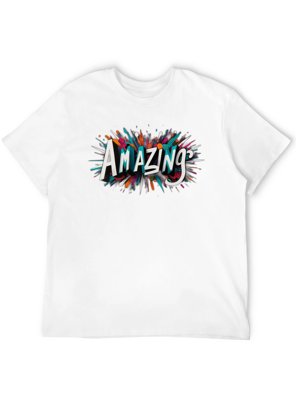 Amazing Graphic Print Black T-Shirt