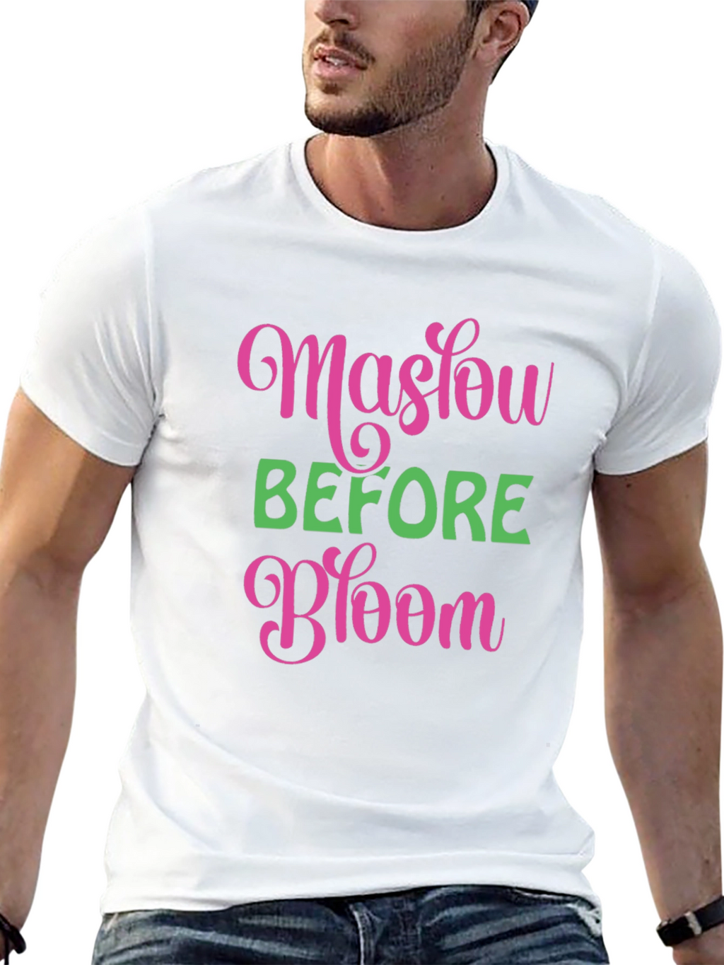 Maslow Before Bloom Black T-Shirt