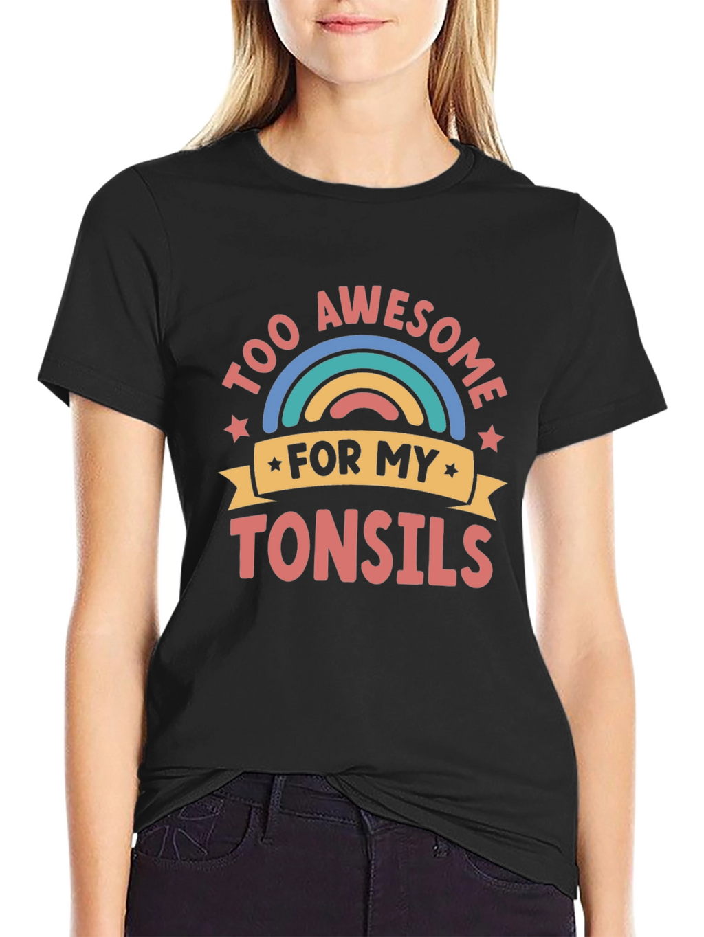 Too Awesome for My Tonsils Funny Graphic Tee