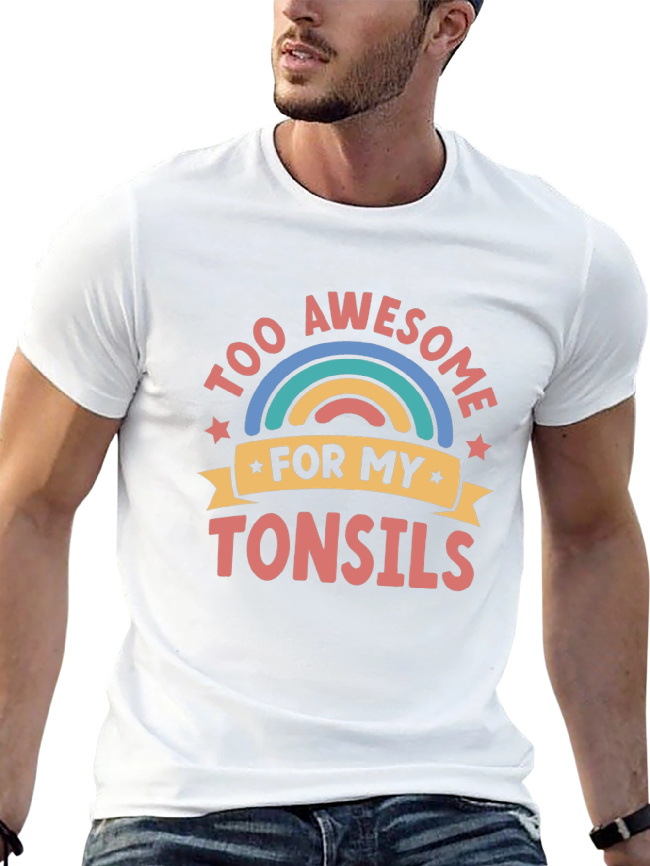 Too Awesome for My Tonsils Funny Graphic Tee