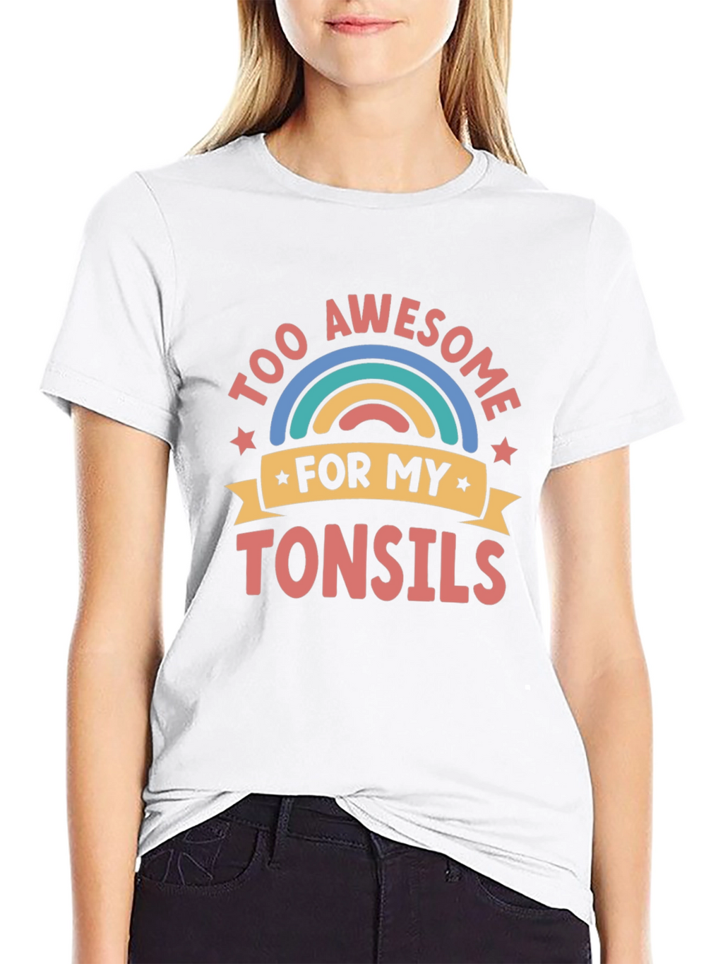 Too Awesome for My Tonsils Funny Graphic Tee