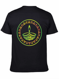 Diwali Lamp Graphic Tee - Black