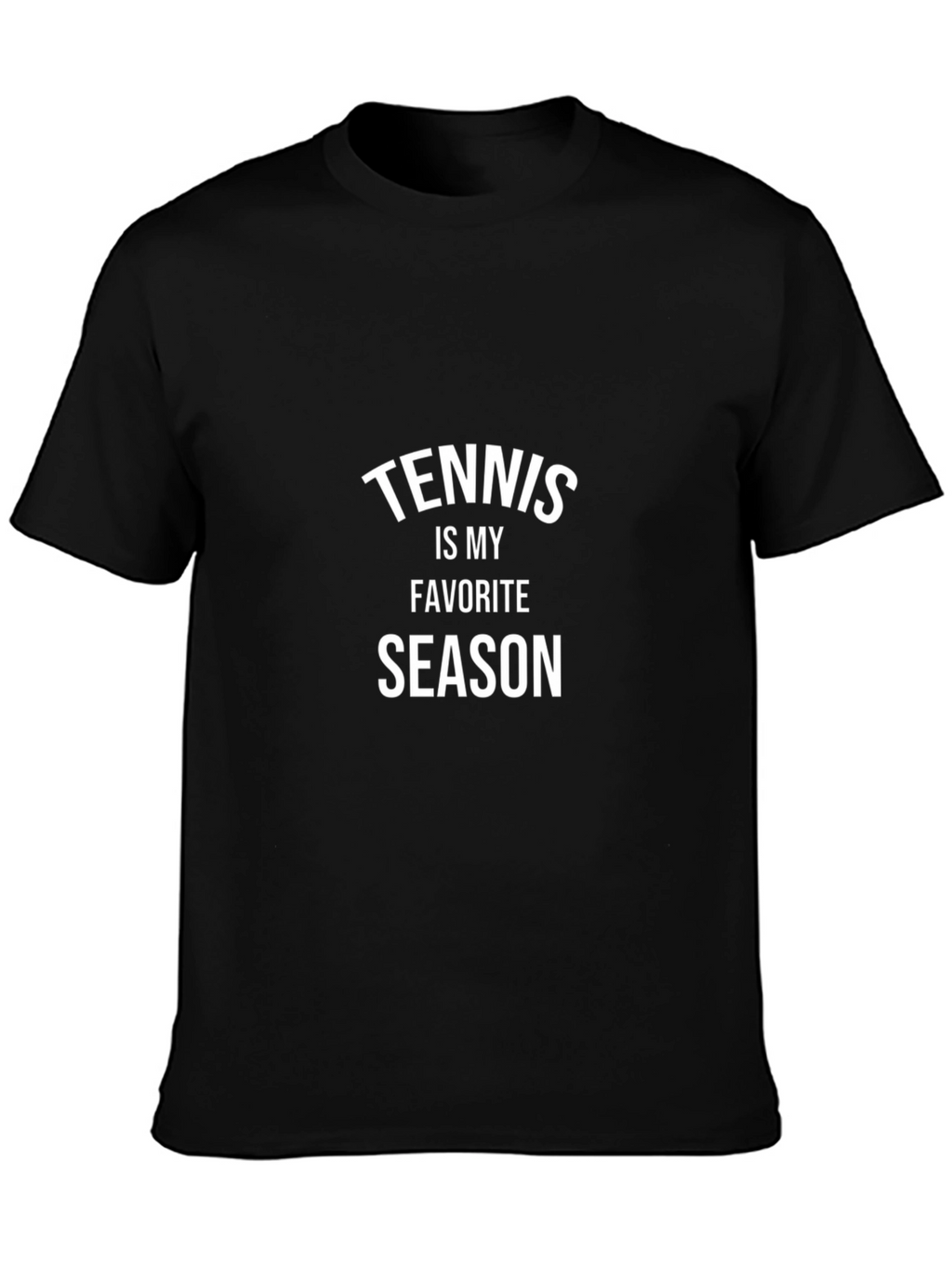 Tennis is My Favorite Season Black T-Shirt