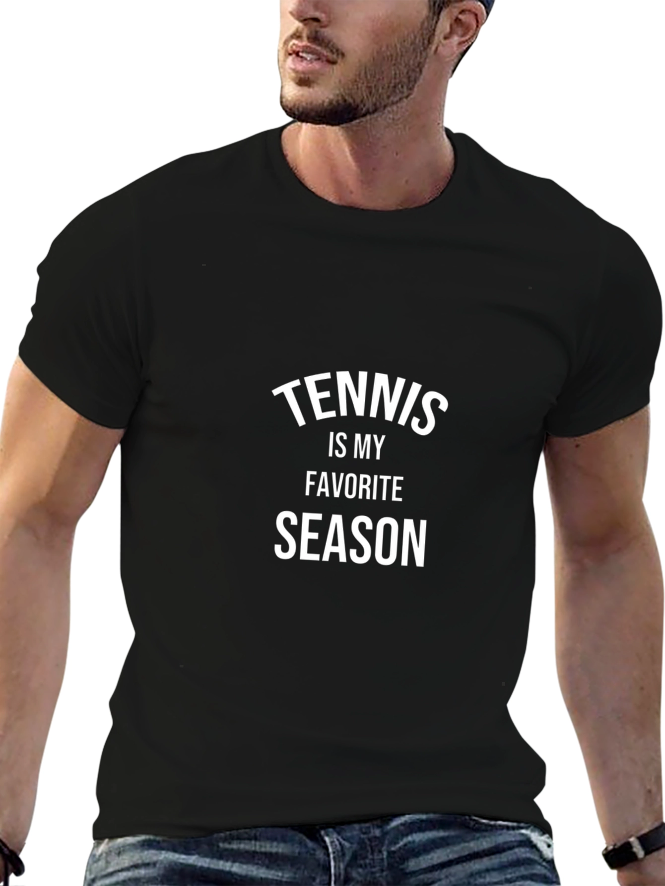 Tennis is My Favorite Season Black T-Shirt