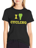 I Love Cycling T-Shirt - Sporty Graphic Tee