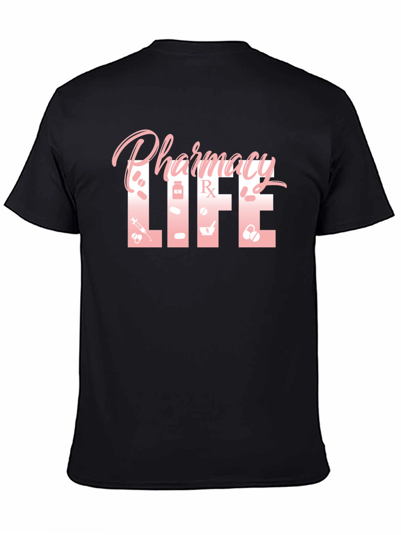Pharmacy Life Graphic T-Shirt - Pill Bottle Rx Design