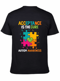 Autism Awareness T-Shirt - Acceptance Is The Cure