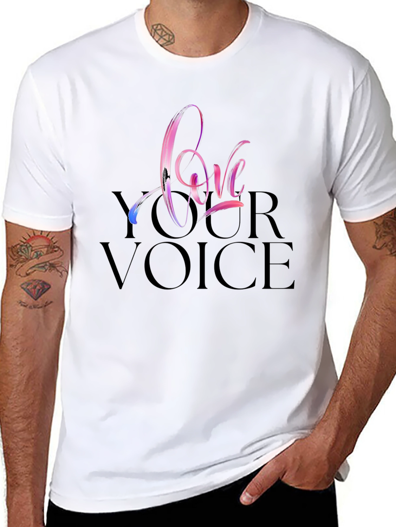 Love Your Voice Black T-Shirt