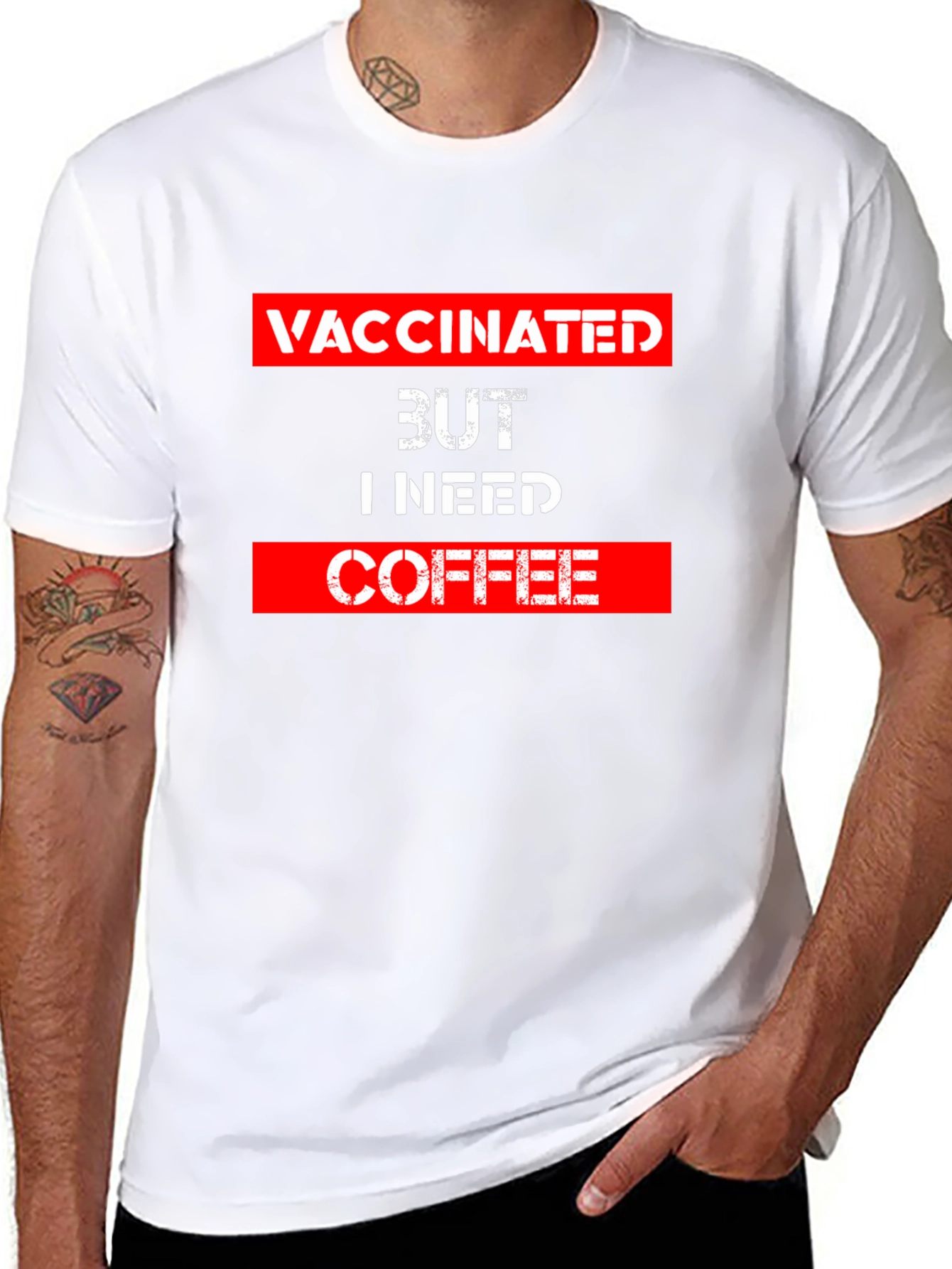 Vaccinated But I Need Coffee T-Shirt