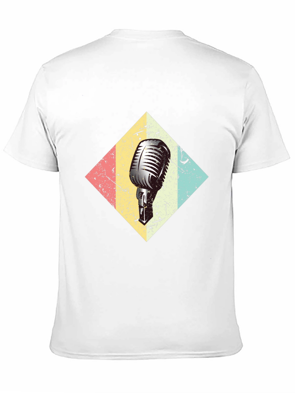 Retro Microphone Black T-Shirt