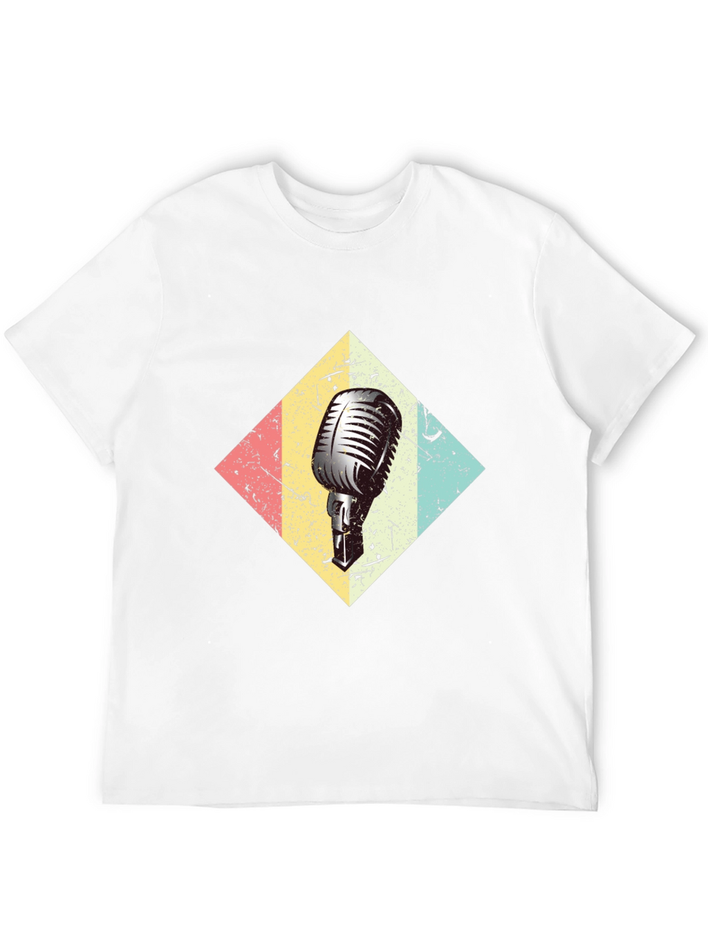 Retro Microphone Black T-Shirt