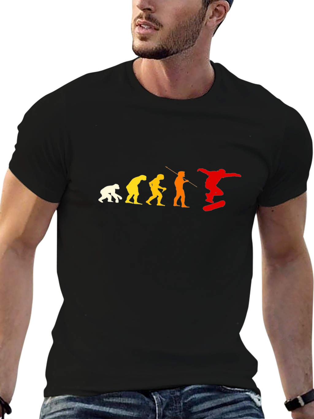 Evolution of Skateboarding T-Shirt - Black