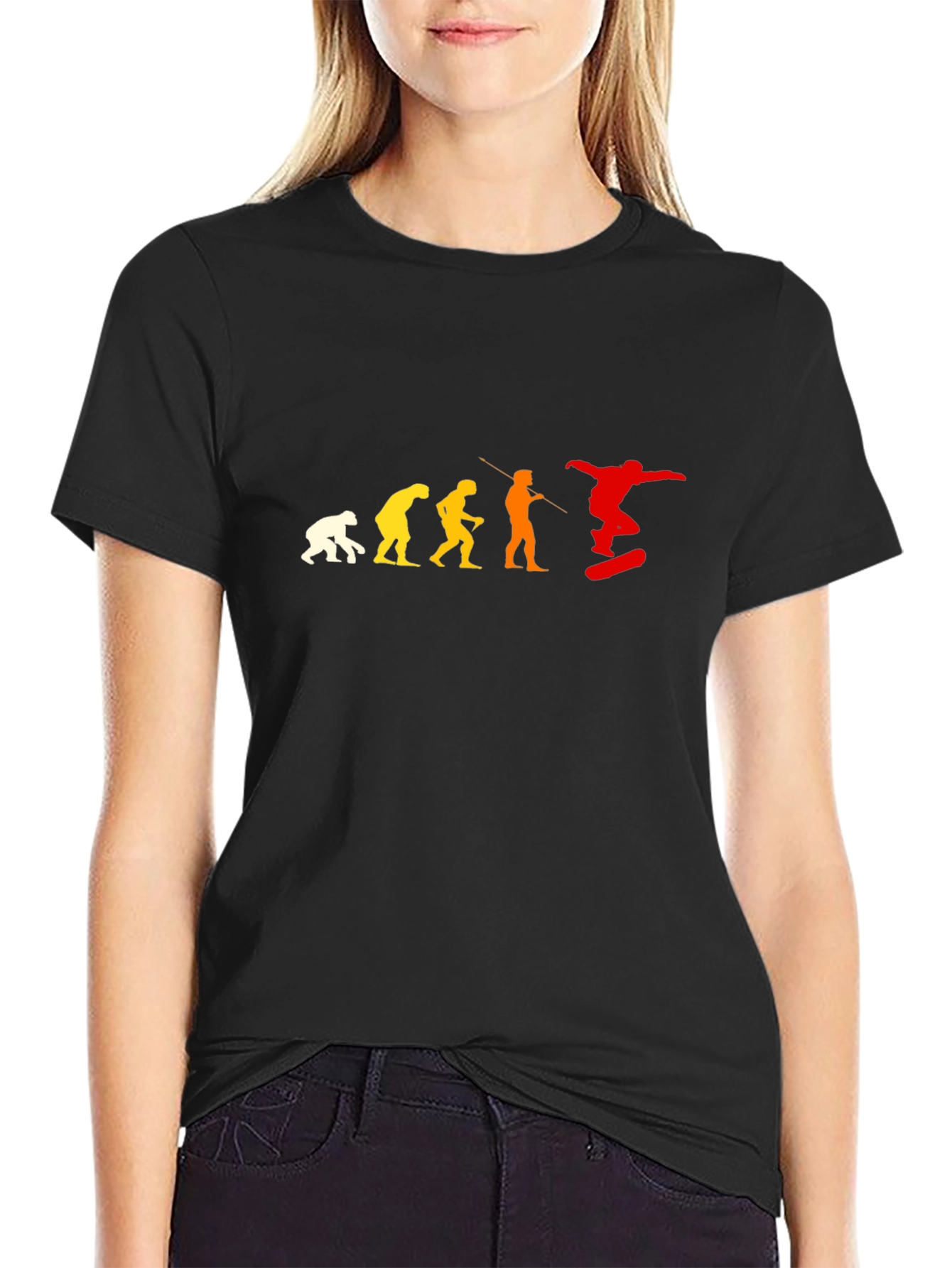 Evolution of Skateboarding T-Shirt - Black