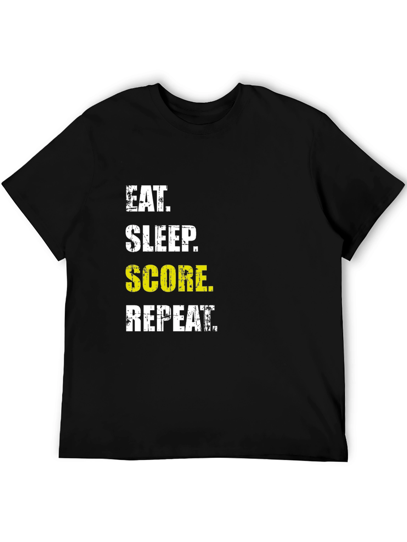 Eat Sleep Score Repeat Graphic Tee