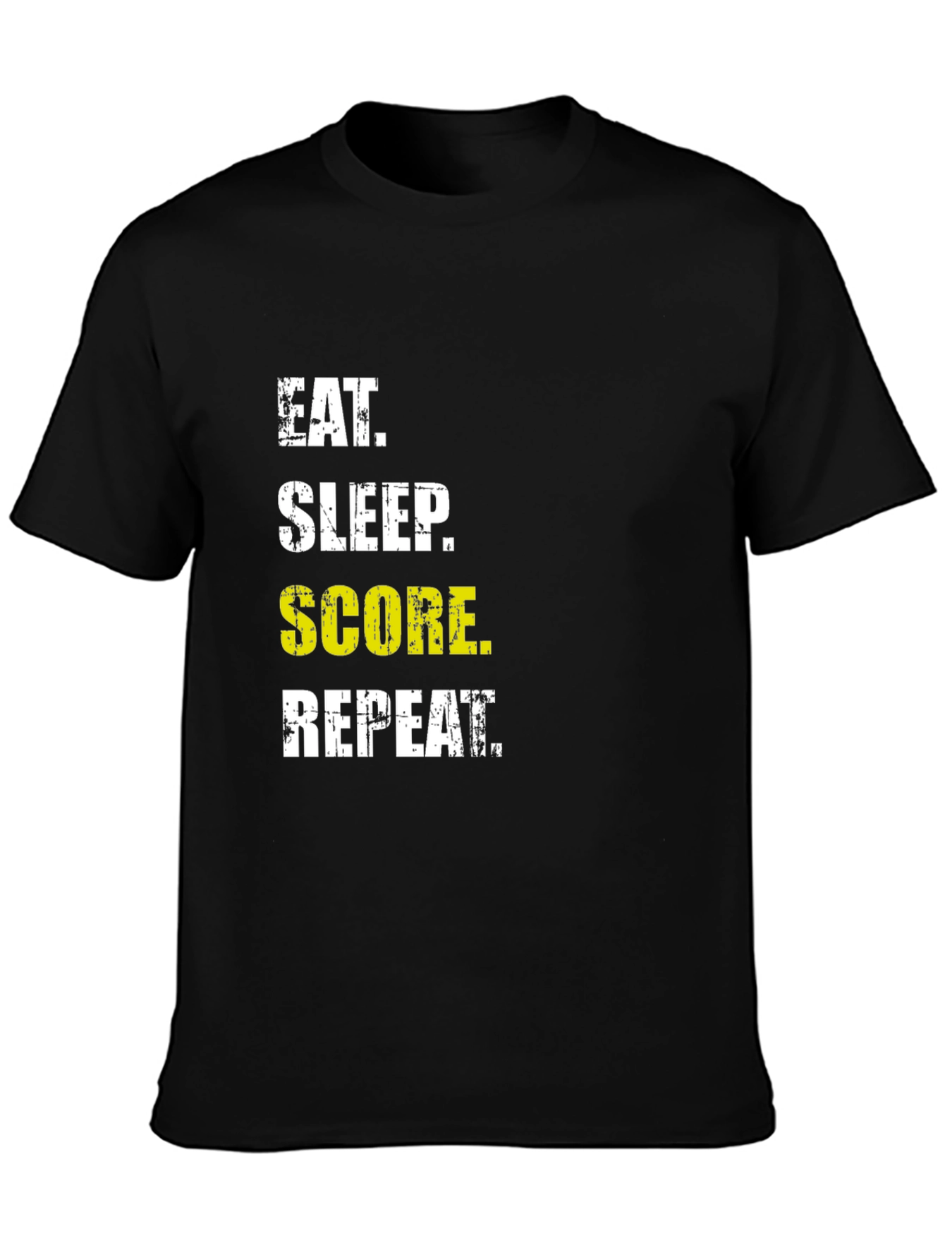 Eat Sleep Score Repeat Graphic Tee