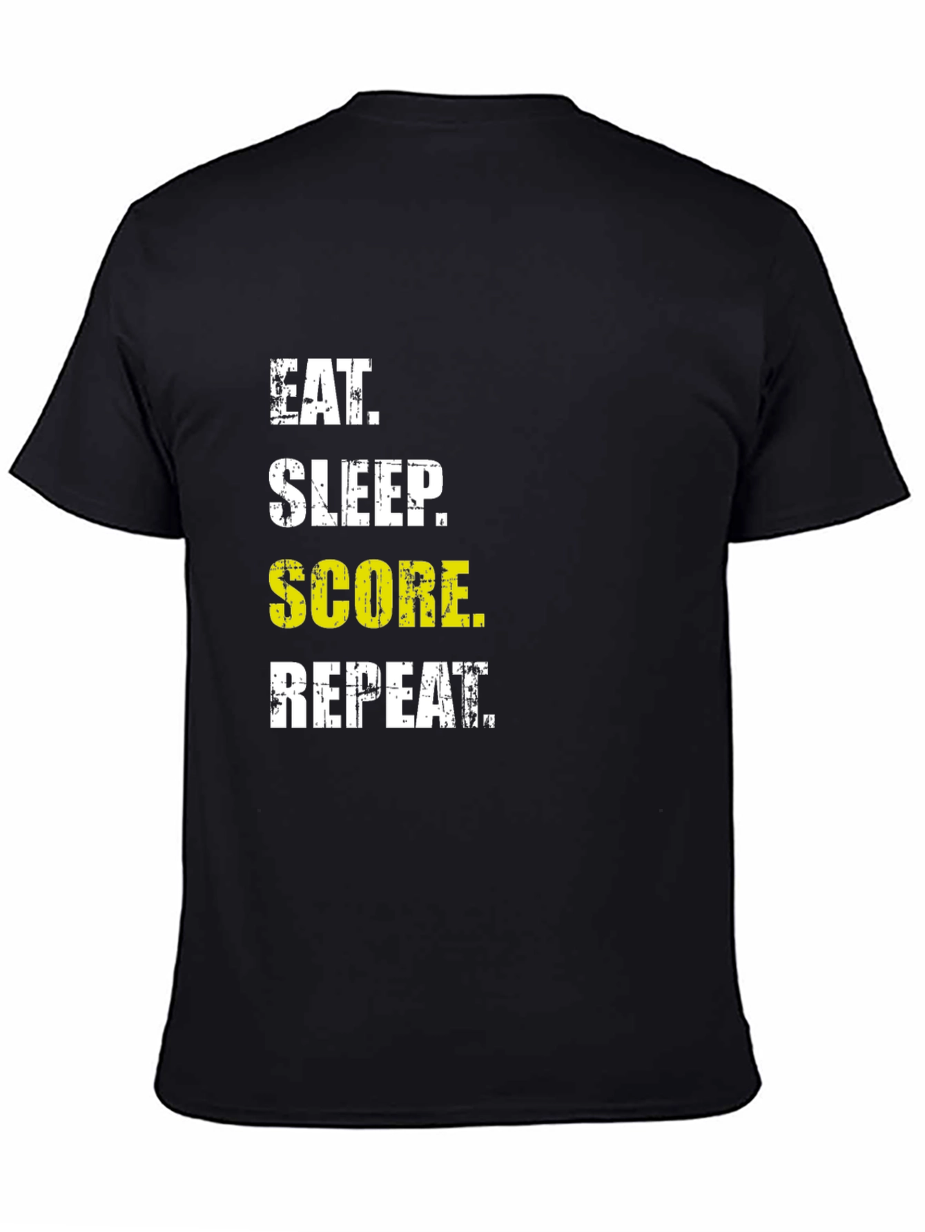 Eat Sleep Score Repeat Graphic Tee