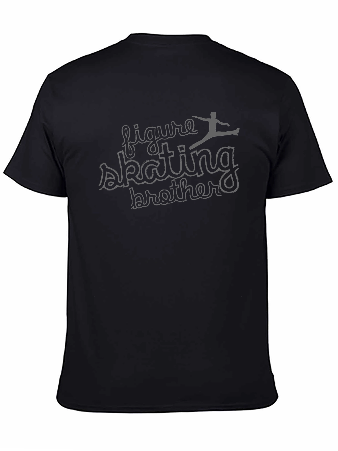 Figure Skating Brother Black Graphic Tee